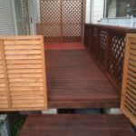 ウッドデッキ補修作業