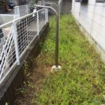 お庭のお掃除です！